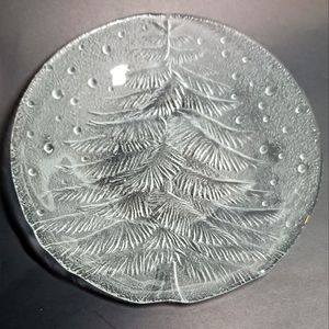 Vintage Mikasa Noel Frosted Hostess Platter Christmas Tree Snow Plate
